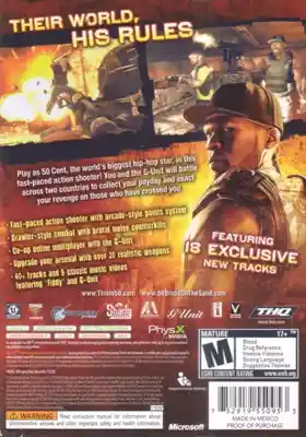 50 Cent Blood On The Sand (USA) box cover back